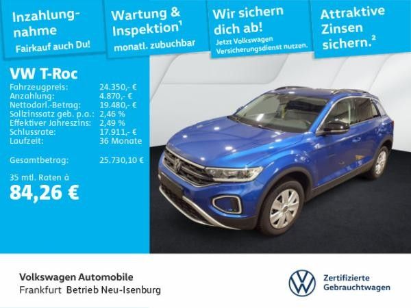 Volkswagen T-Roc 2.0 TDI Goal Navi Spurwechselassistent LED Rückleuchten Siatzheizung Leasing