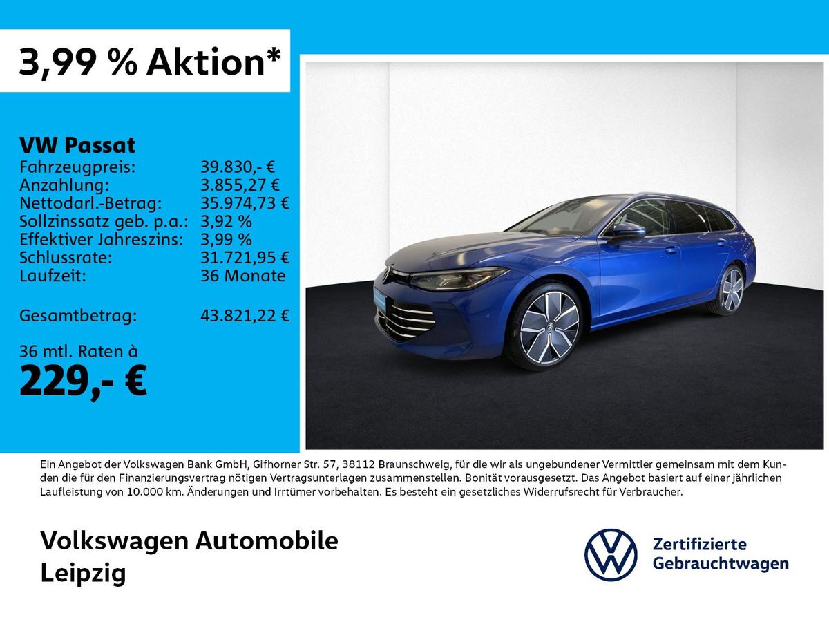 Volkswagen Passat 2.0 TDI Elegance *AHK*ACC*HuD*Standhzg. Leasing