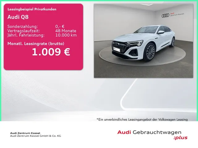 Audi Q8 SB e-tron qu. S line Matrix Pano HuD AHK 360°