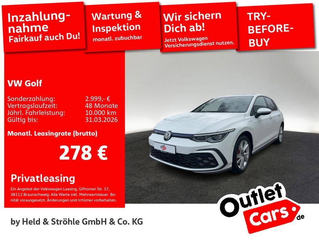Volkswagen Golf GTE eHybrid DSG LED+ NAV KAM ACC PDC SHZ Leasing