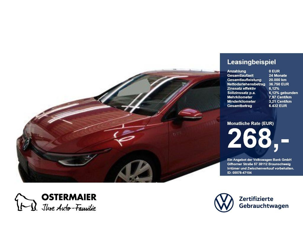 Volkswagen Golf VIII GTI 2.0TSI 265PS DSG ACC.5J-G.STHZG.KA Leasing