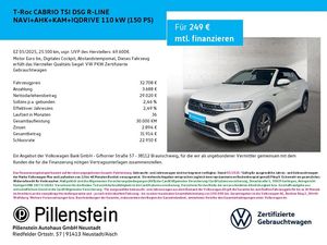 Volkswagen T-Roc CABRIO TSI DSG R-LINE NAVI+AHK+KAM+IQDRIVE