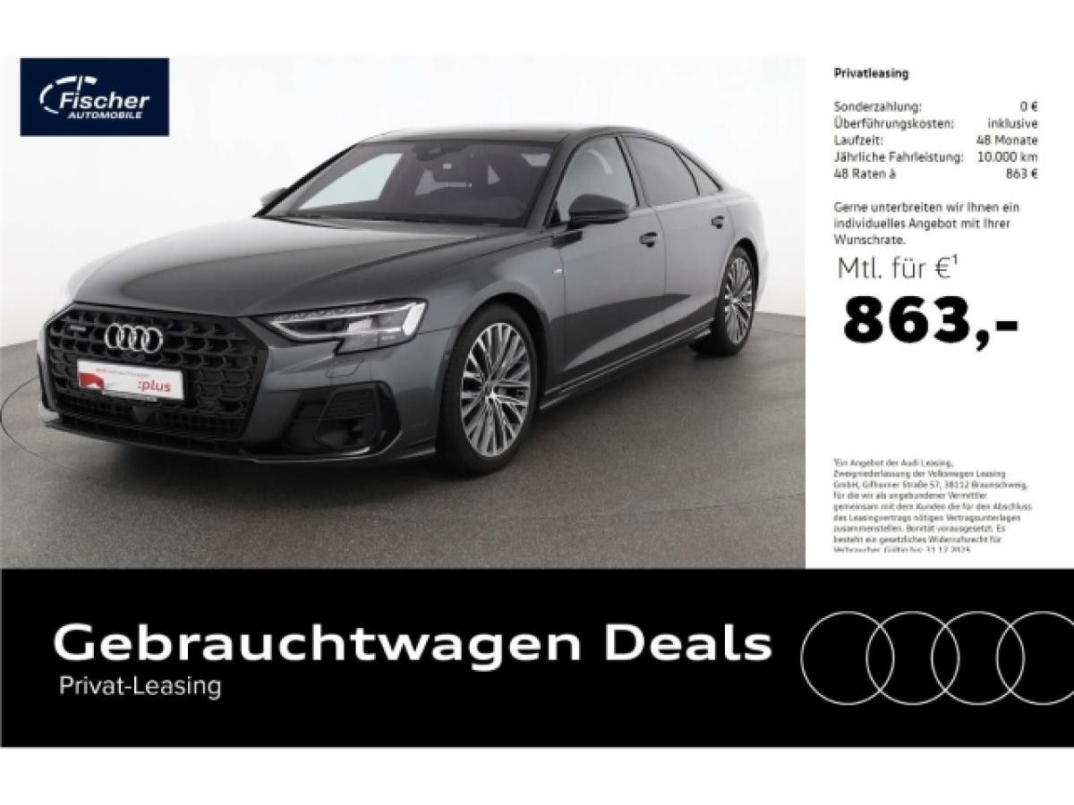 Audi A8 50 TDI quattro S line Tip. 20''/P-Dach/B&O/HUD Leasing