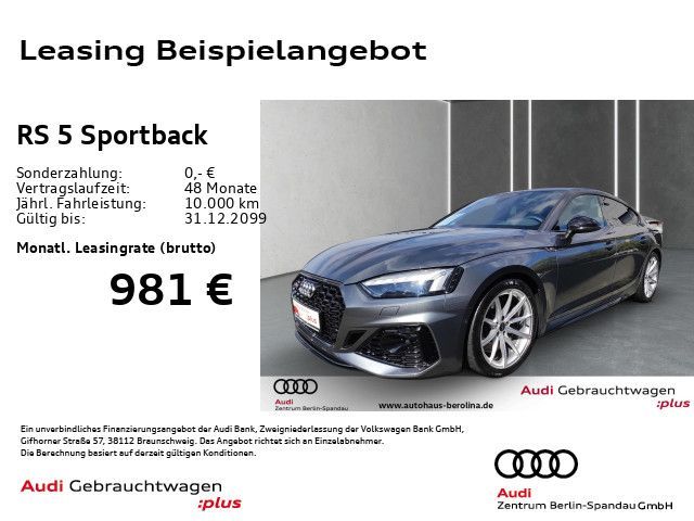 Audi RS 5 Sportback tiptr. *NAV+*B&O*ACC*R-CAM* Leasing