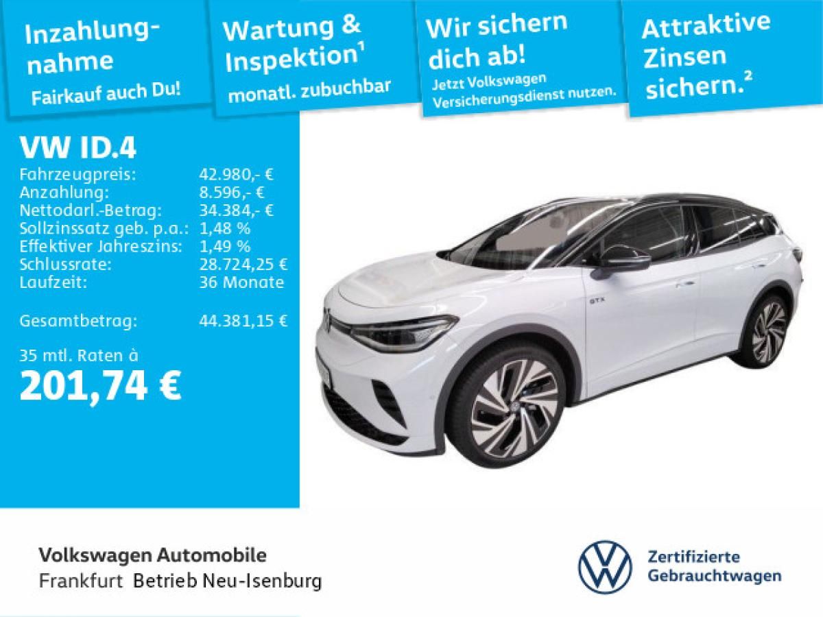 Volkswagen ID.4 GTX 4Motion Navi IQ.Light RearView SideAssist Leasing
