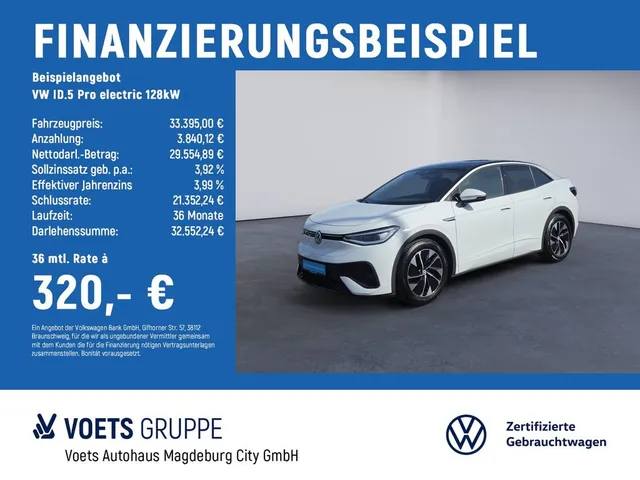 Volkswagen ID.5 Pro electric 128kW PANO+MATRIX-LED+RearView