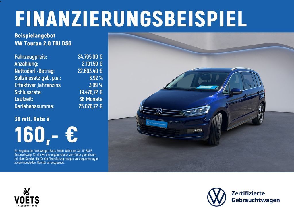 Volkswagen Touran  2.0  TDI  DSG Highline LED+NAVI+ACC+PDC+ Leasing