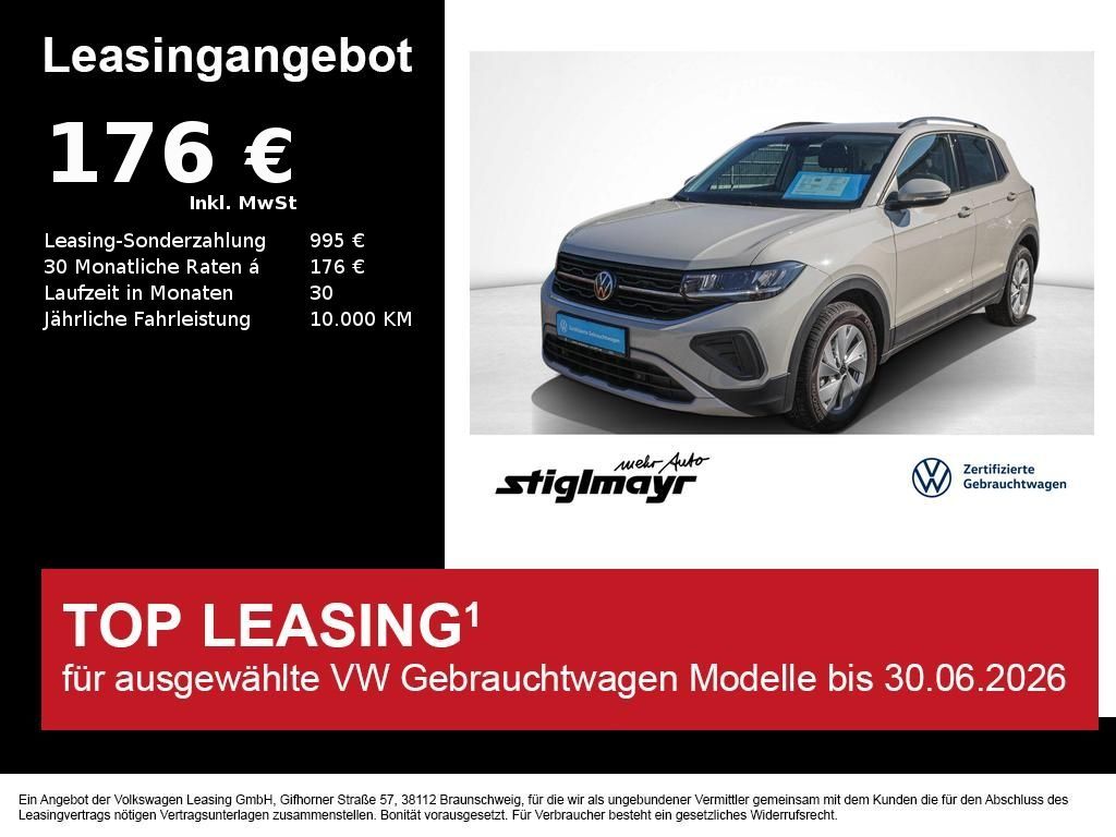 Volkswagen T-Cross Life 1.0 TSI SITZHEIZUNG+NAVI+PDC Leasing