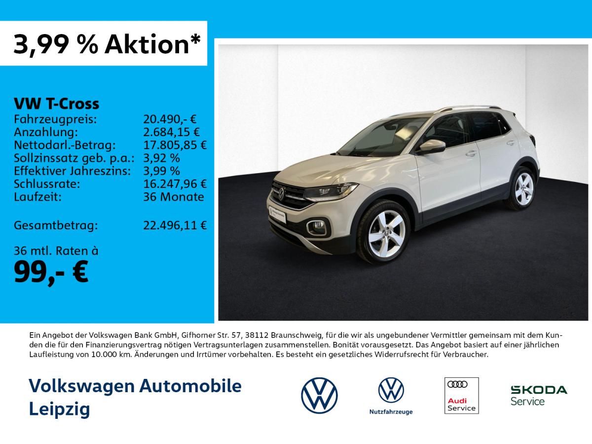 Volkswagen T-Cross 1.0 TSI Style *ACC*DSG*Navi*Einparkhilfe Leasing