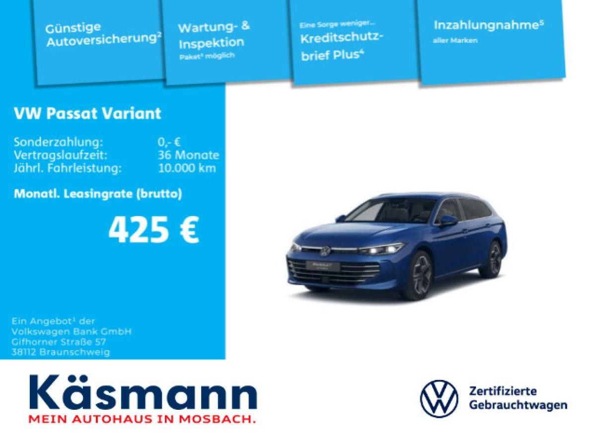 Volkswagen Passat Variant Elegance 1.5 eHybrid 272PS AHK HUD KAM Leasing