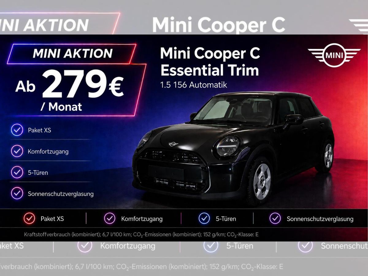 MINI Cooper C Essential Trim 5-Türen|LED|Navi|HUD|Paket XS Leasing