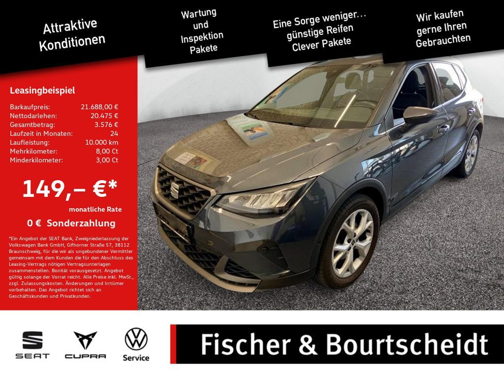 Seat Arona 1.0 TSI FR KAMERA NAVI AHK ACC FACEL. LED Leasing