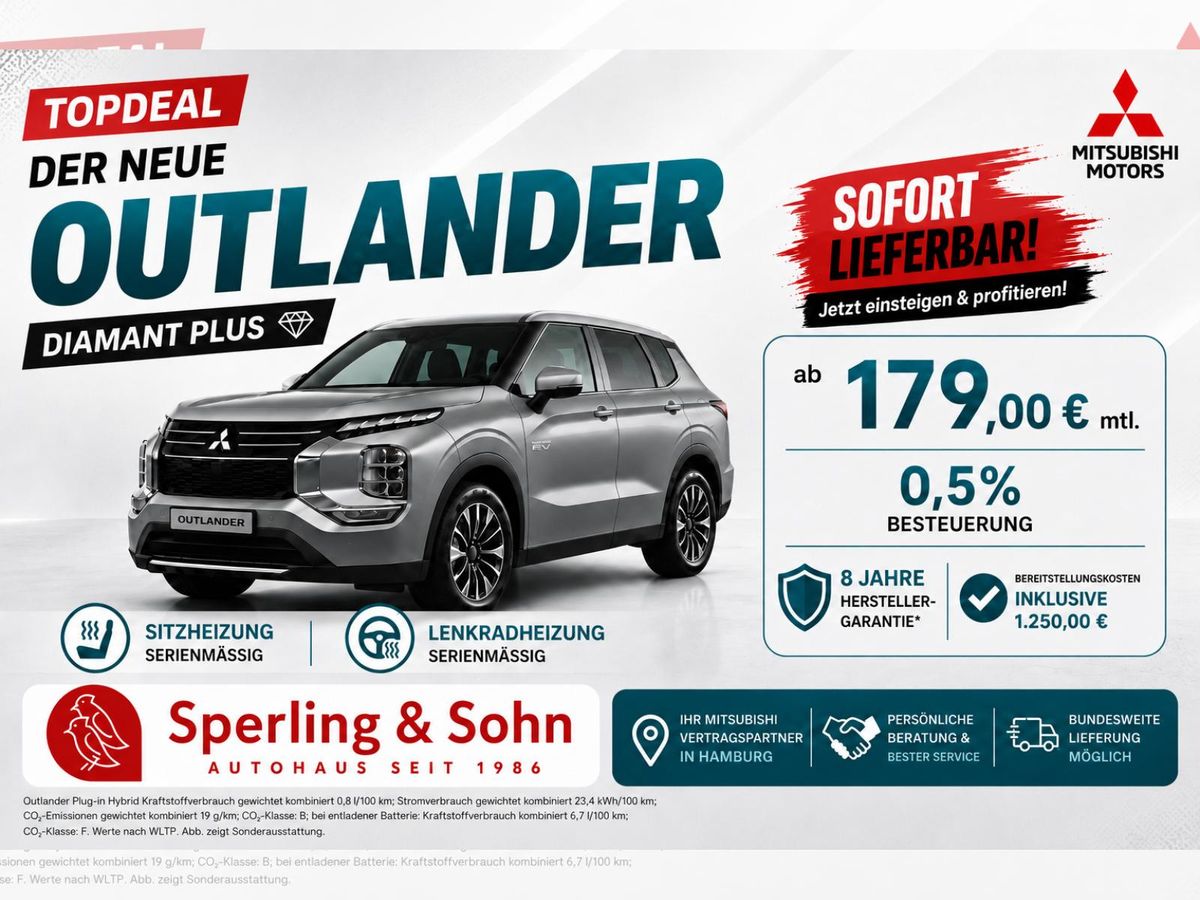 Mitsubishi Outlander Plug-In Hybrid Diamant PLUS ❗INKLUSIVE BEREITSTELLUNGSKOSTEN❗