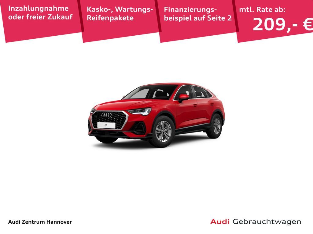 Audi Q3 Sportback 45 TFSI quattro ACC NAVI DAB CARPLA Leasing