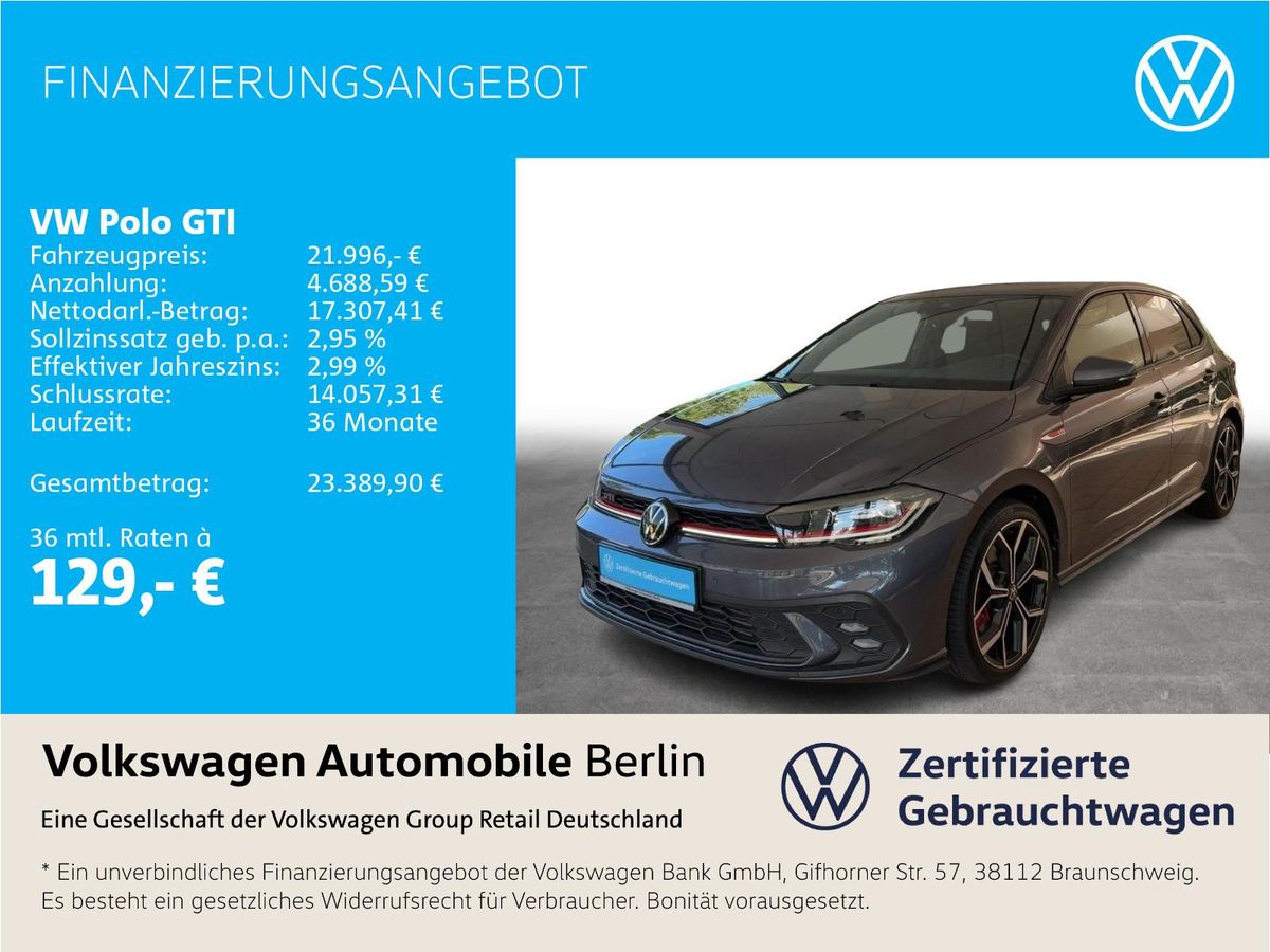 Volkswagen Polo GTI 2.0 TSI DSG Navi Matrix-LED ACC SHZ PDC Leasing