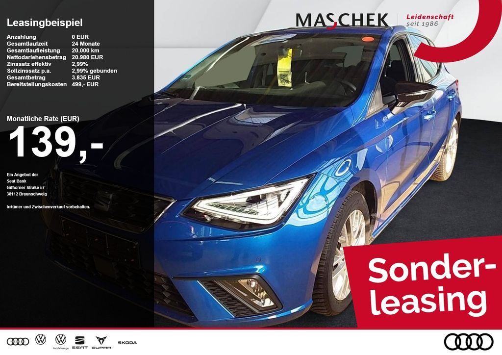 Seat Ibiza FR DSG Sonderleasing LED Navi RearView Sit Leasing