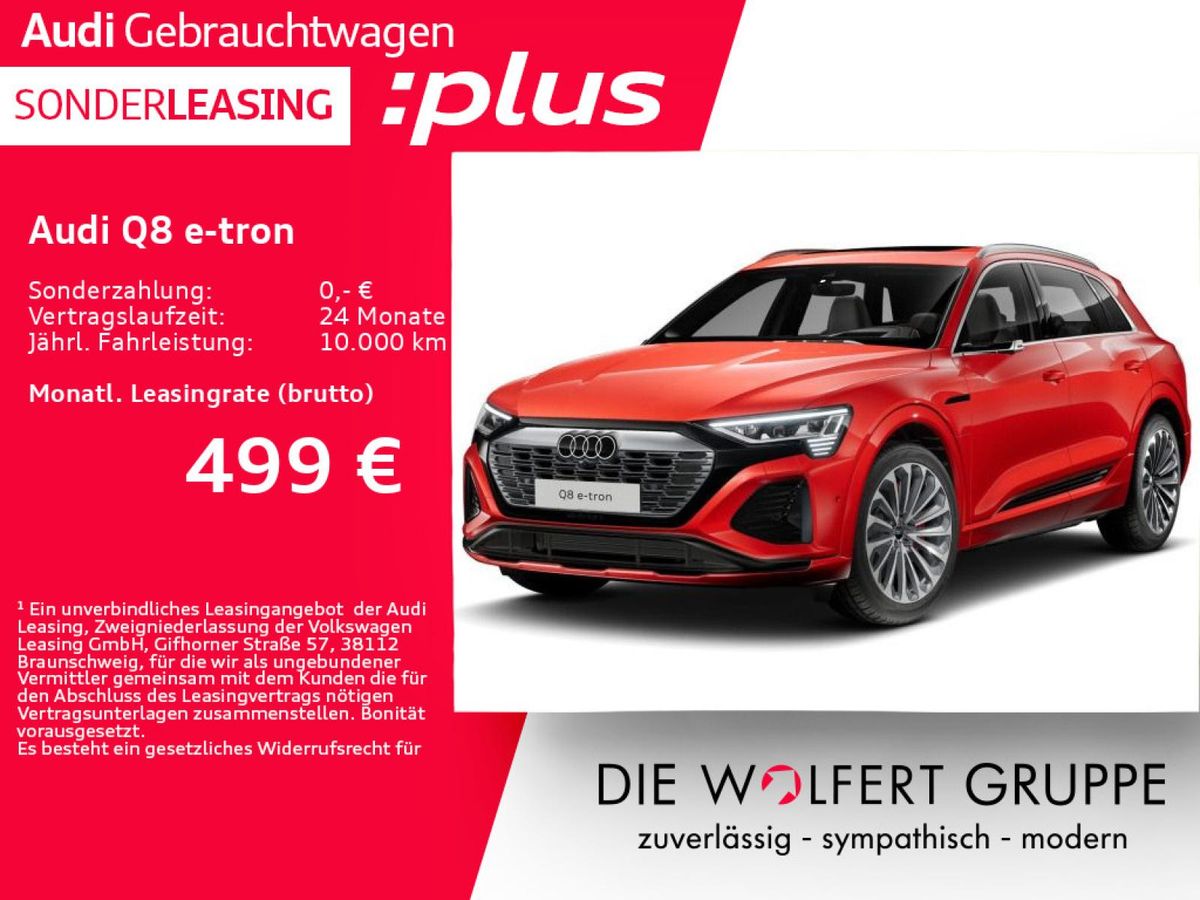 Audi Q8 e-tron S line 55 quattro 360°*PANO*HUD*B&O Leasing