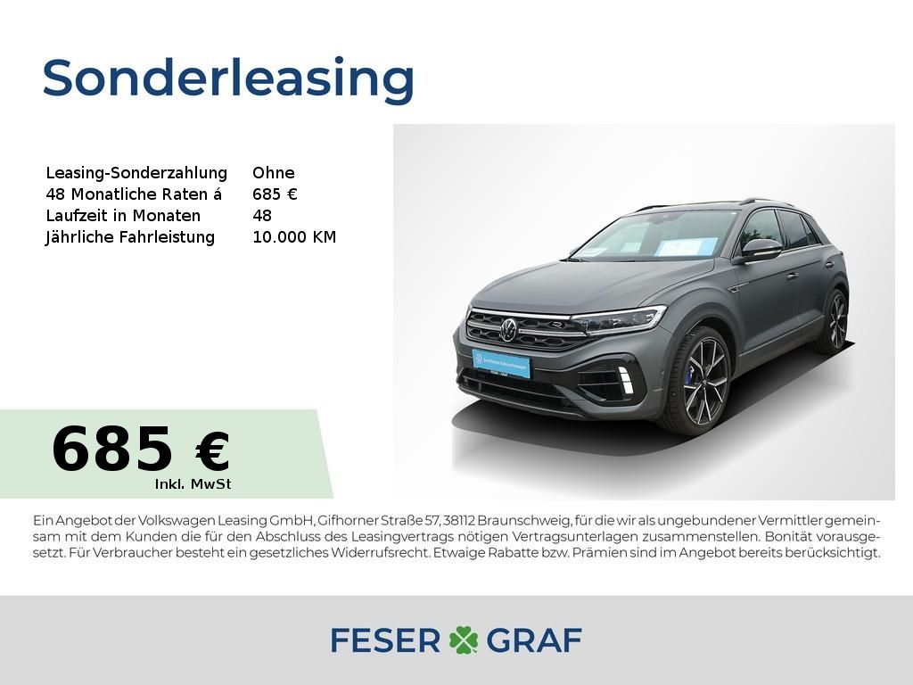 Volkswagen T-Roc R 2.0 TSI 4M Black DSG AHK Leder Pano RüKa Leasing