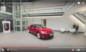 Von dem Tesla-Store in Amsterdam gibt es nun ein 360 Video. Bildquelle: Tesla Motors / Youtube.com