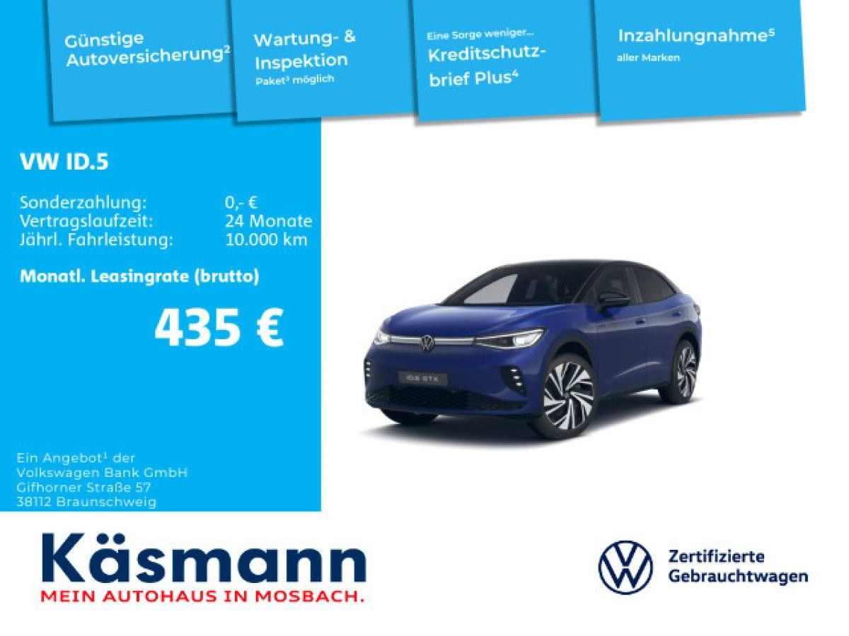 Volkswagen ID.5 GTX 340PS VOLLAUSSTATTUNG INKL. WINTERRÄDER + 5 J. GARANTIE Leasing