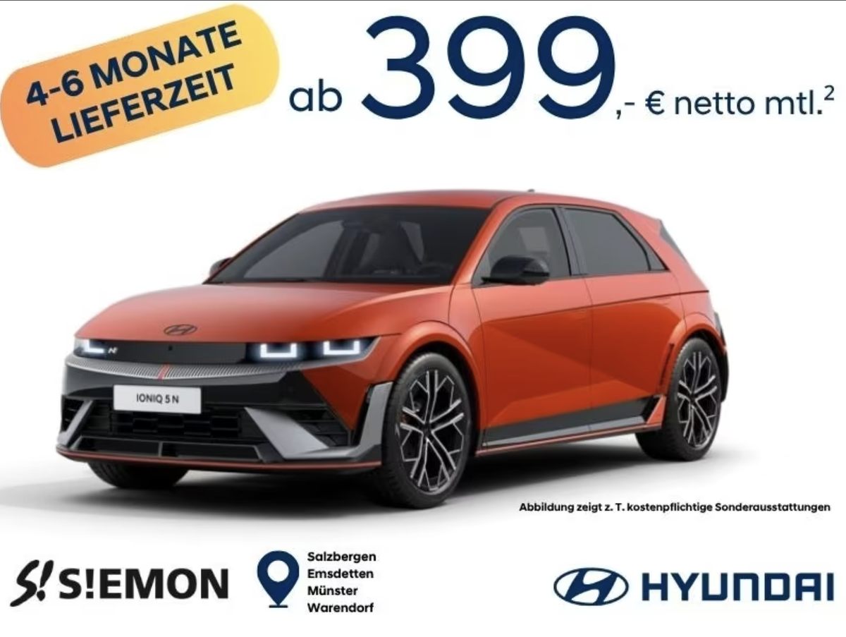 Hyundai Hyundai IONIQ 5 N 84 kWh 609 PS Allradantrieb Gewerbekunden Leasing