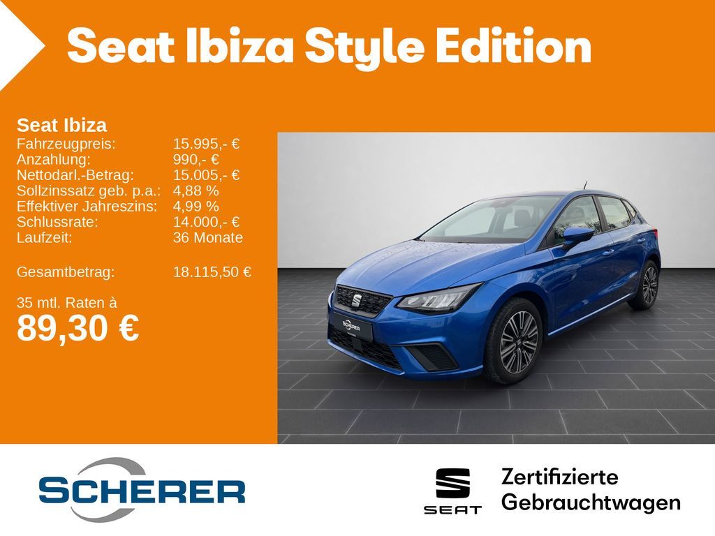 Seat Ibiza Style 1.0 TSI EPH*SHZ*RS*CARPLAY*TSR uvm.. Leasing