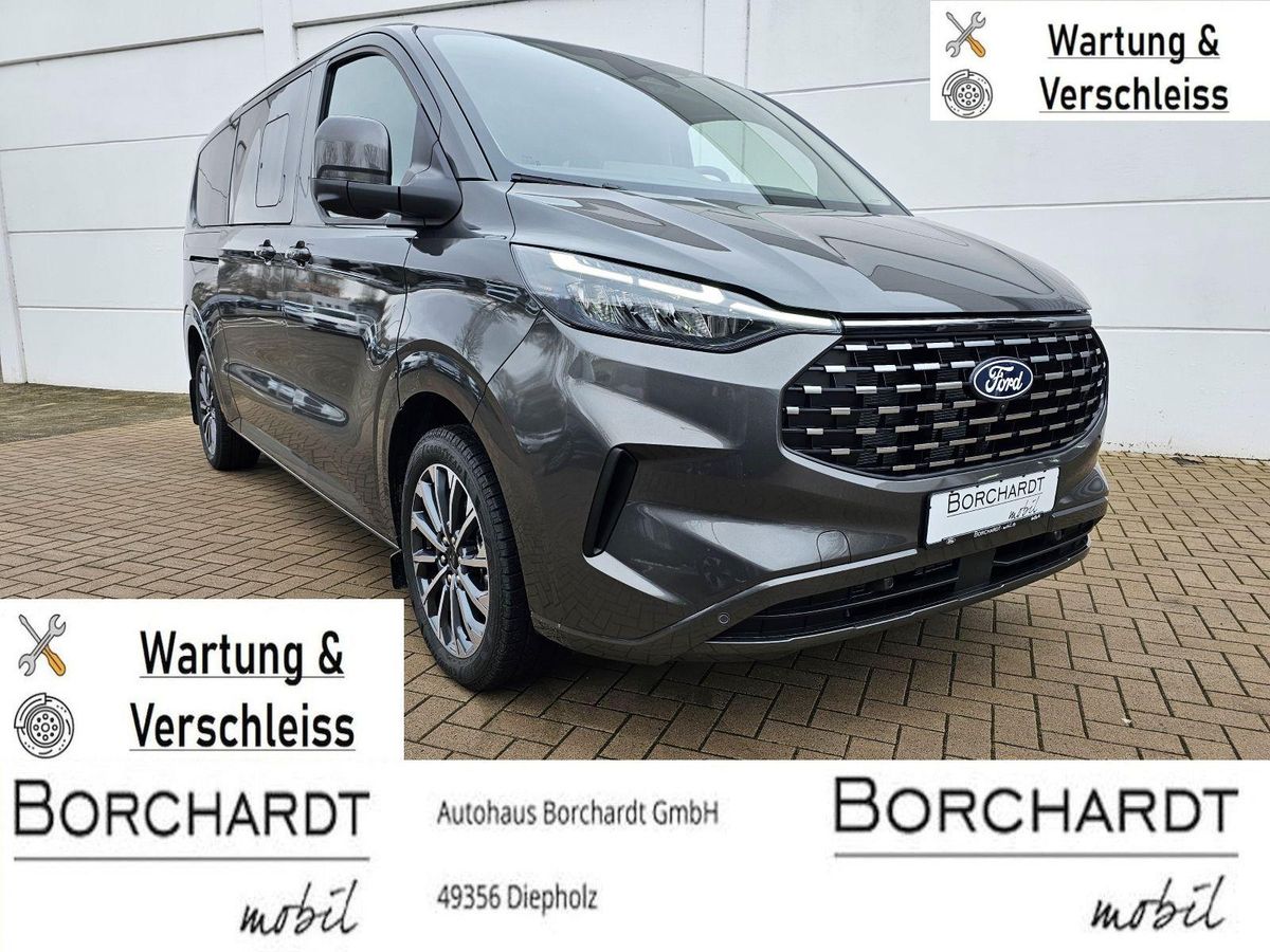 Ford Tourneo Custom *Titanium X*320L2*Wartung*AHKschw.*digSpiegel*360°*ACC*Allwetter* Leasing