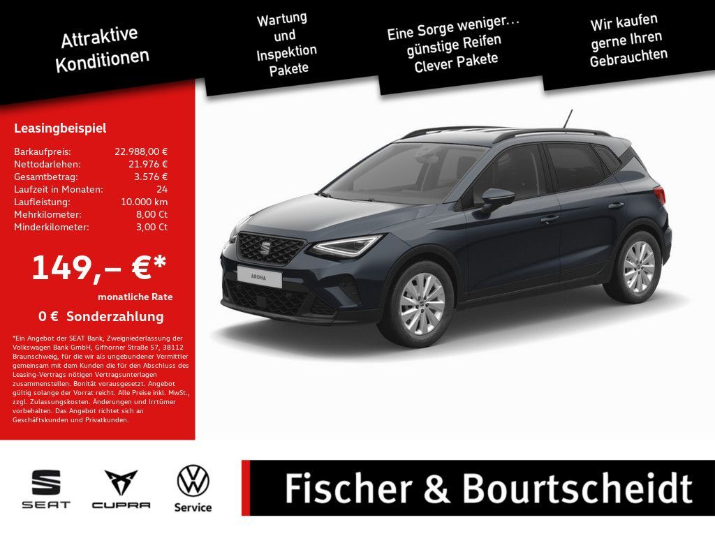 Seat Arona 1.0 TSI Style KAMERA NAVI ACC FACEL. LED Leasing