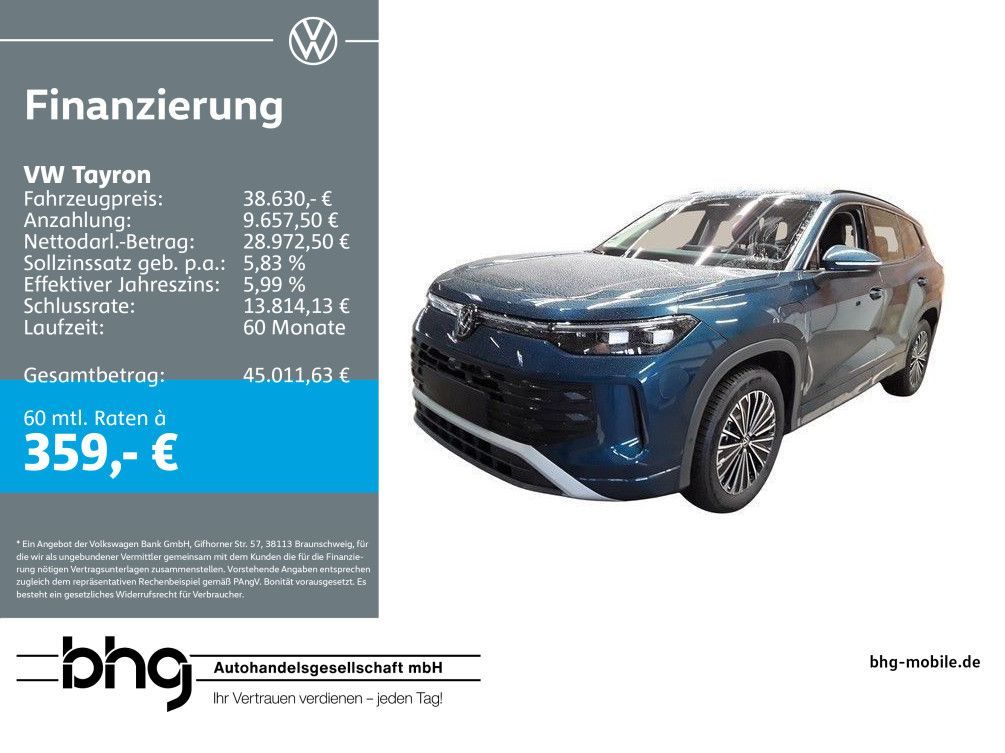 Volkswagen Tayron 1.5 TSI eHybrid DSG Leasing