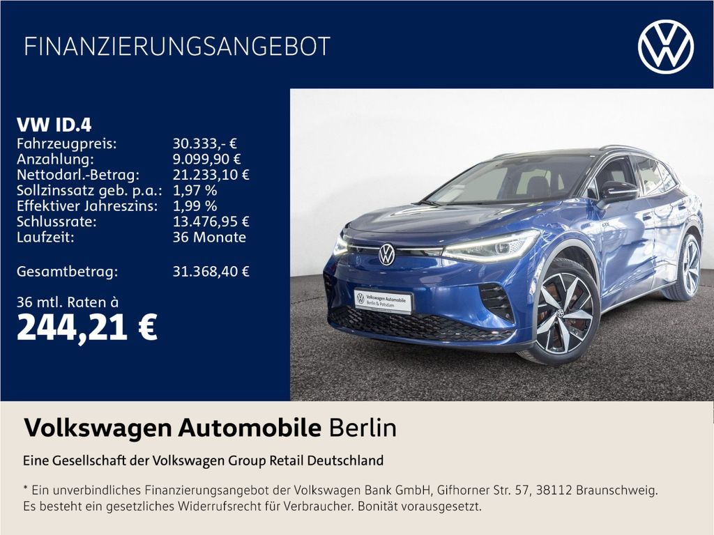 Volkswagen ID.4 GTX 4Motion 360° Wärmepumpe ACC Head-Up Leasing