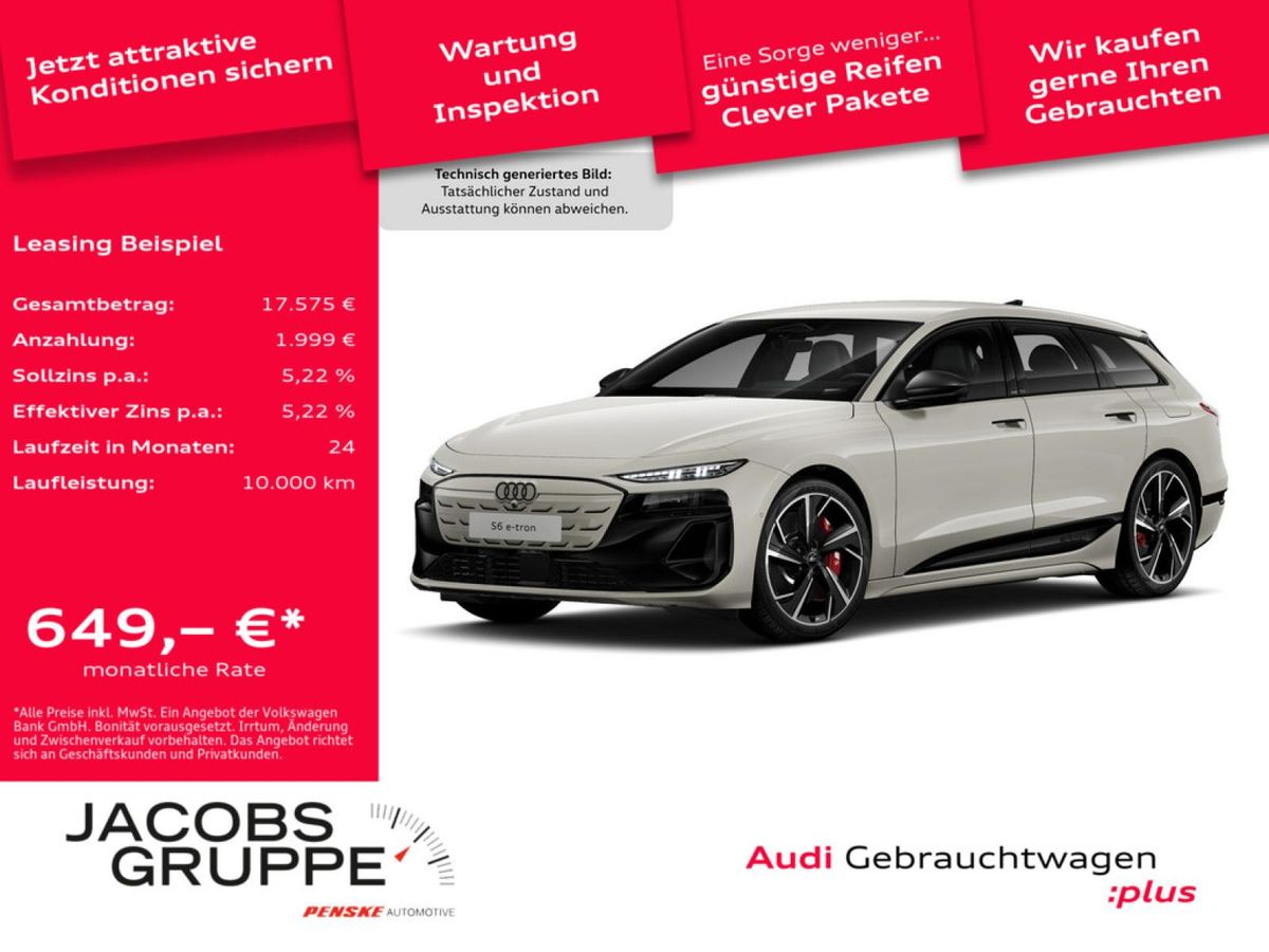 Audi S6 e-tron Avant S-Sitze/Carbon/Luftf./360°/Matrix/AHK/21Zoll Leasing