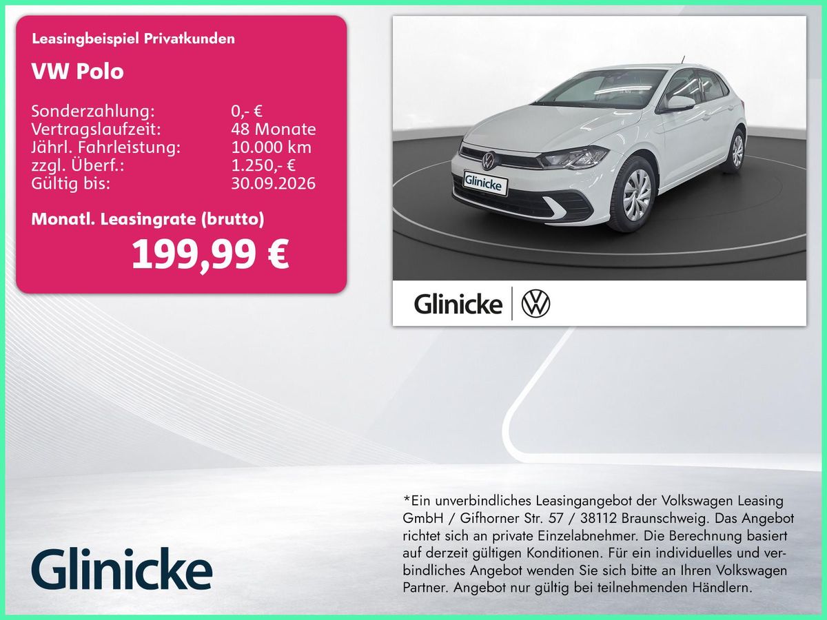 Volkswagen Polo Life 1,0 l TSI Automatik Kamera Allwetter Leasing