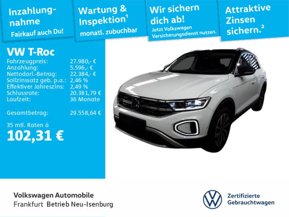 Volkswagen T-Roc 1.0 TSI Style Navi Panoramadach Standheizung Leasing