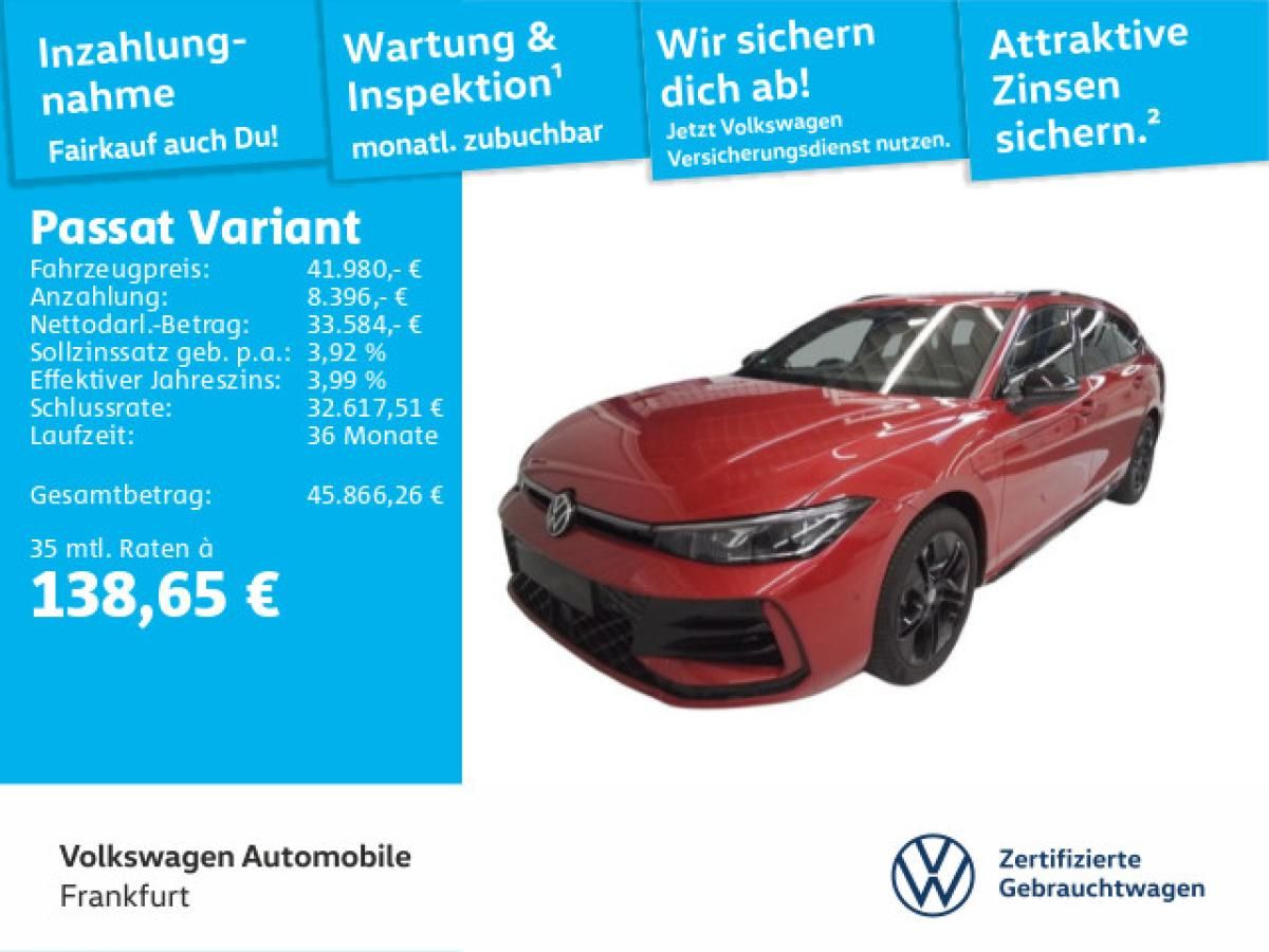 Volkswagen Passat Variant 1.5 TSI DSG eHybrid R-Line Navi IQ.Light DAB+ FrontAssist Leasing