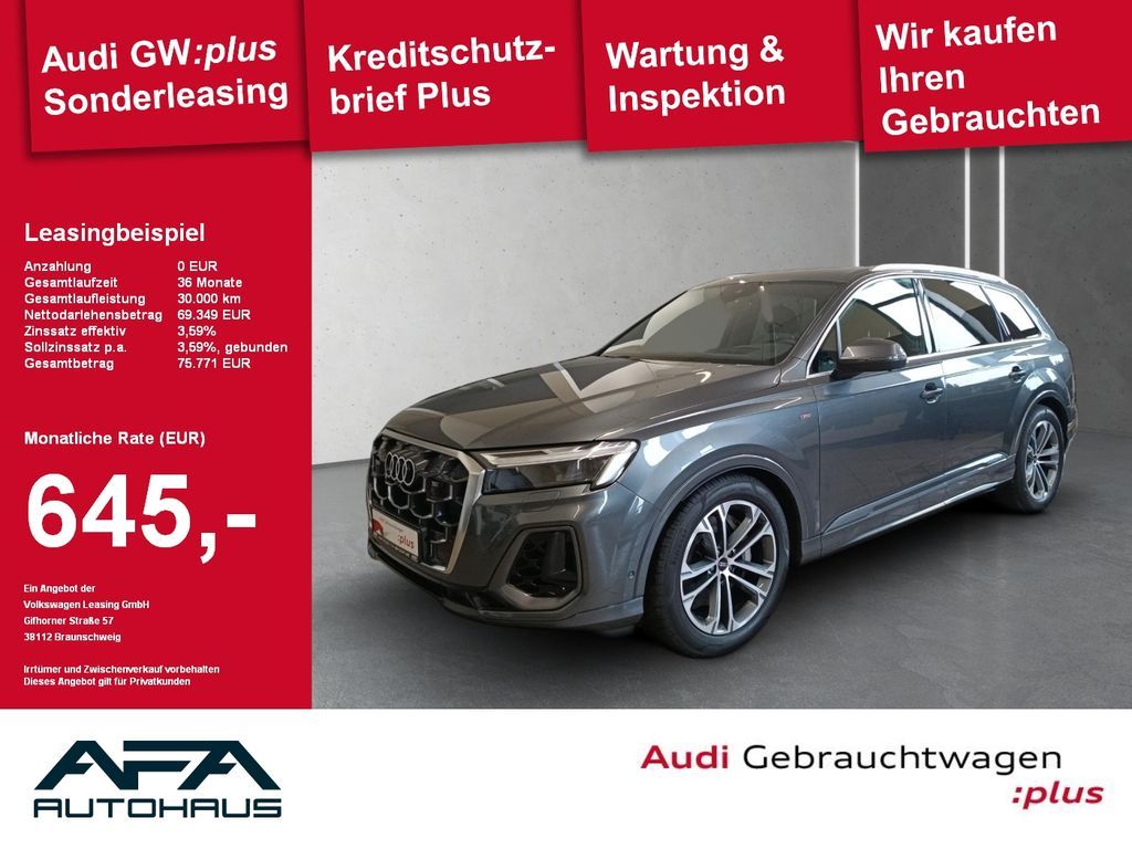 Audi Q7 55 TFSI quattro S-Line*Luft*AHK*Matrix*7Sitze Leasing