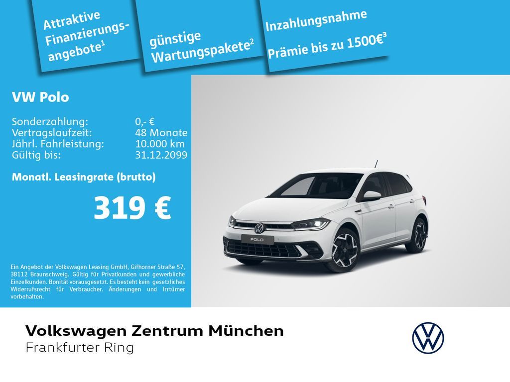 Volkswagen Polo 1.0 TSI R-Line IQ.Light Navi ParkPilot Rear Leasing