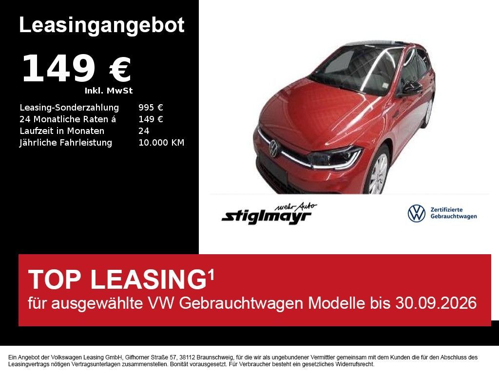 Volkswagen Polo R-line 1.0 TSI BEATS+IQ-LIGHT+NAVI Leasing