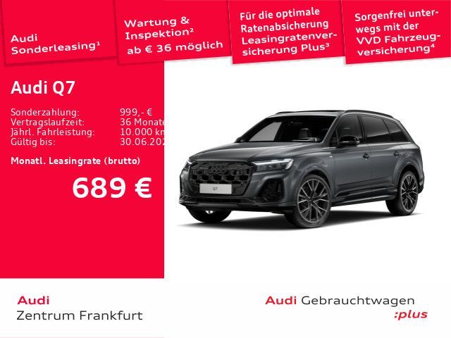 Audi Q7 TDI S-LINE 360+HUD+ALLRADLENKUNG+AHK+B&O+LUFT Leasing