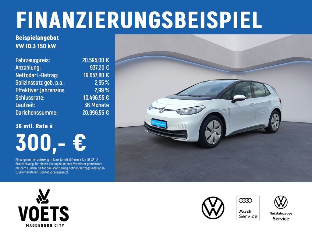 Volkswagen ID.3 150 kW Pro Performance LED+NAVI+PDC Leasing