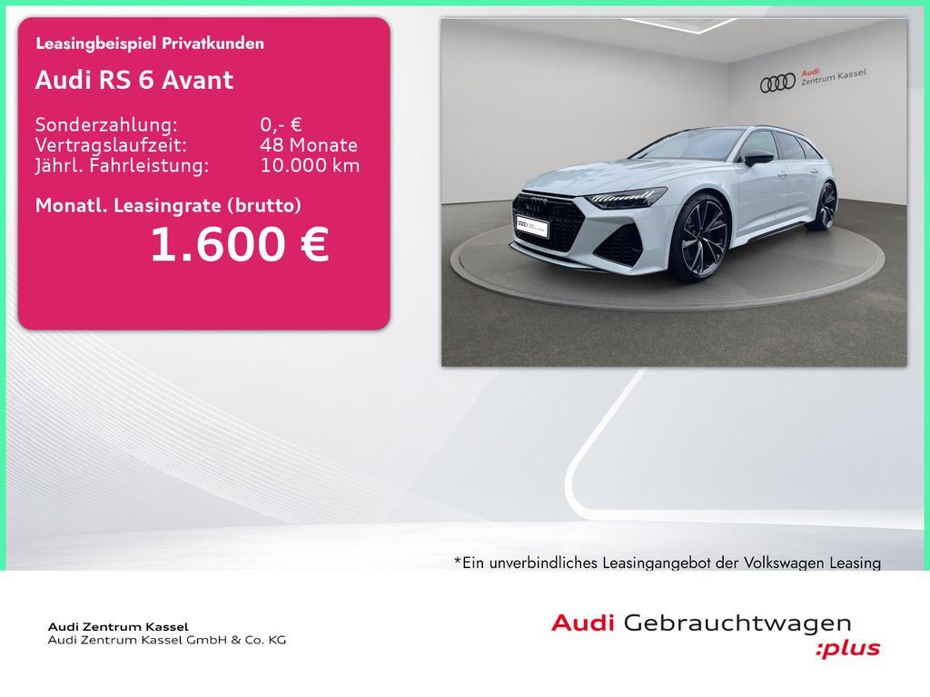 Audi RS 6 Avant 4.0 TFSI qu. Laser B&O Pano 360° Leasing