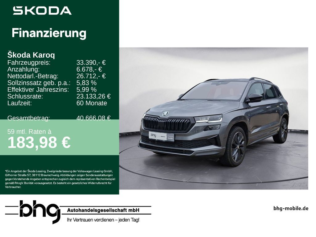Skoda Karoq 1.5 TSI DSG Sportline Leasing
