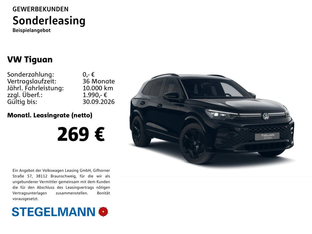 Volkswagen Tiguan 1,5 l eHybrid OPF 6-Gang-DSG R-Line Leasing
