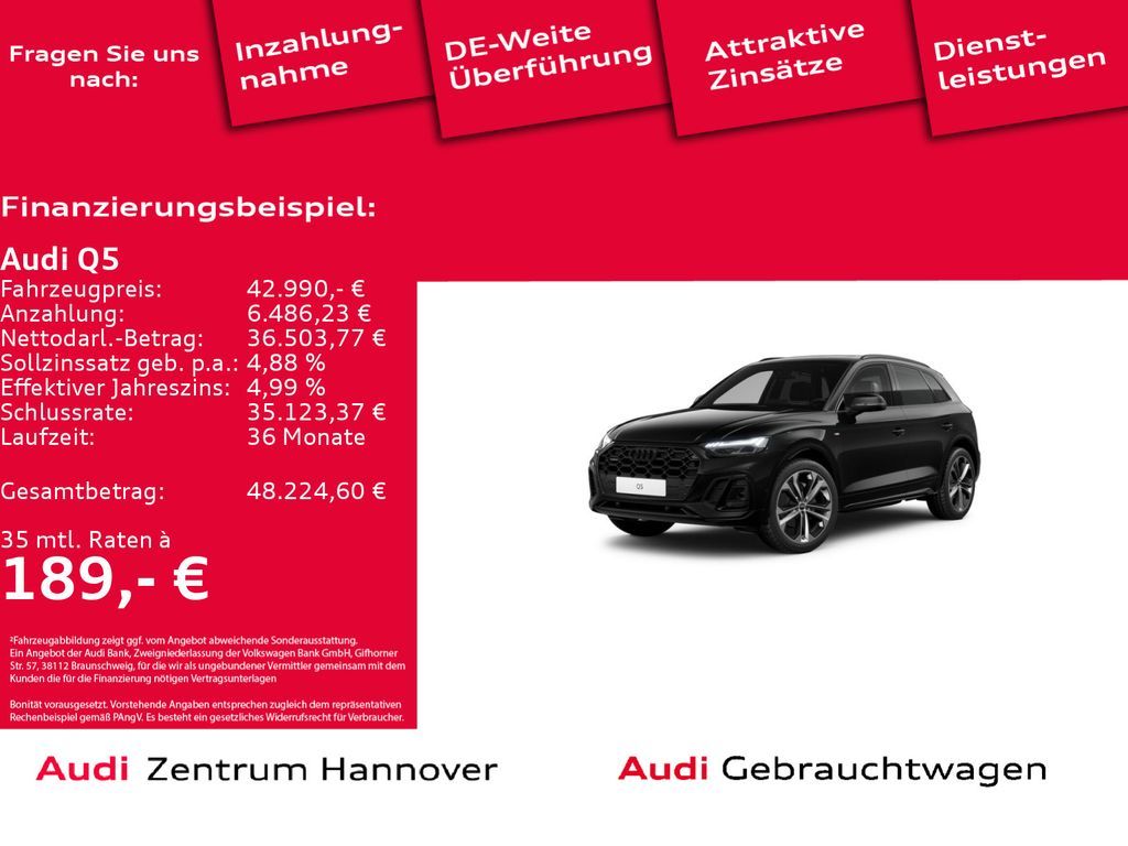 Audi Q5 S line 40 TDI quattro virtual Head-Up Pano Leasing