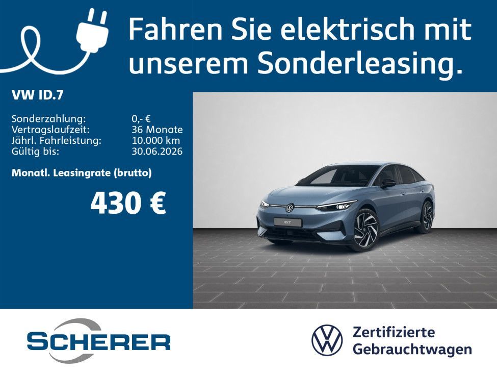 Volkswagen ID.7 Pro 77kWh IQ.LIGHT WäPu 360° AHK Leasing