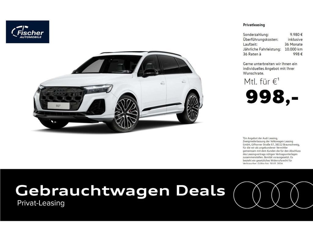 Audi SQ7 TFSI quattro 7Sitze/AHK/P-Dach/Matrix/StHz Leasing