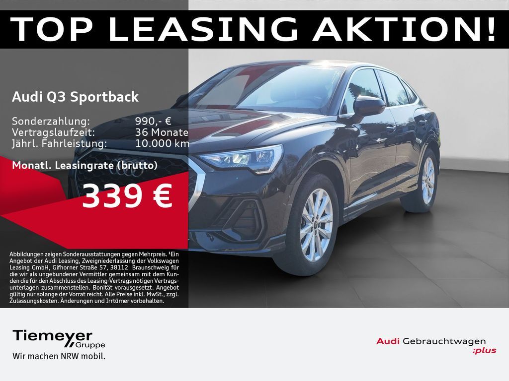 Audi Q3 Sportback 40 TFSI Q LEDER eSITZE KAMERA NAVI Leasing