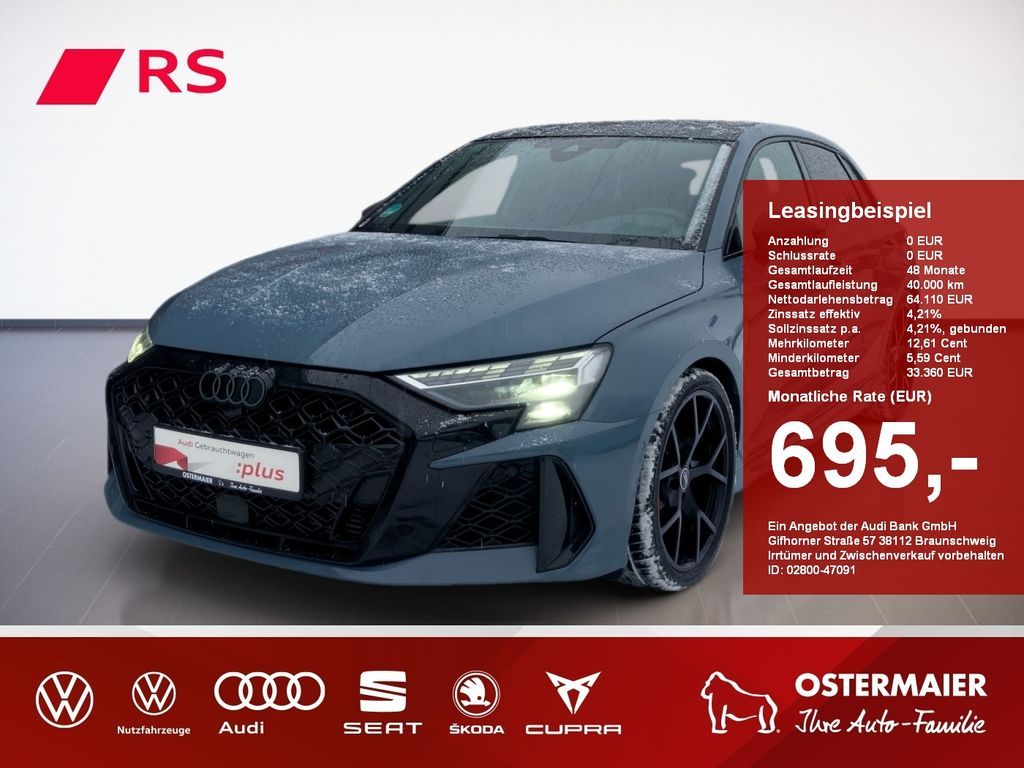 Audi RS3 Sportback 400PS QUATTRO VMAX280.RS-ABGAS.PAN Leasing