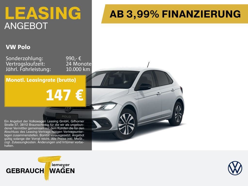 Volkswagen Polo 1.0 TSI DSG ENERGY NAVI ASSIST KAMERA KEYLE Leasing