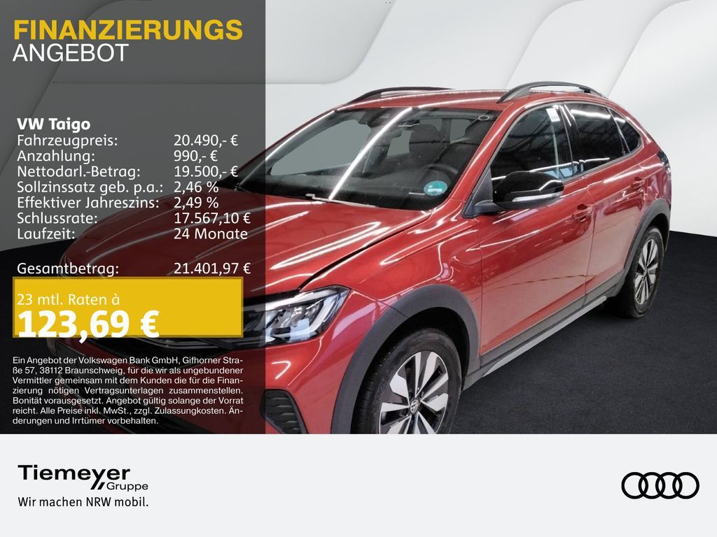 Volkswagen Taigo 1.0 TSI GOAL LED NAVI SITZHZ LM16 Leasing