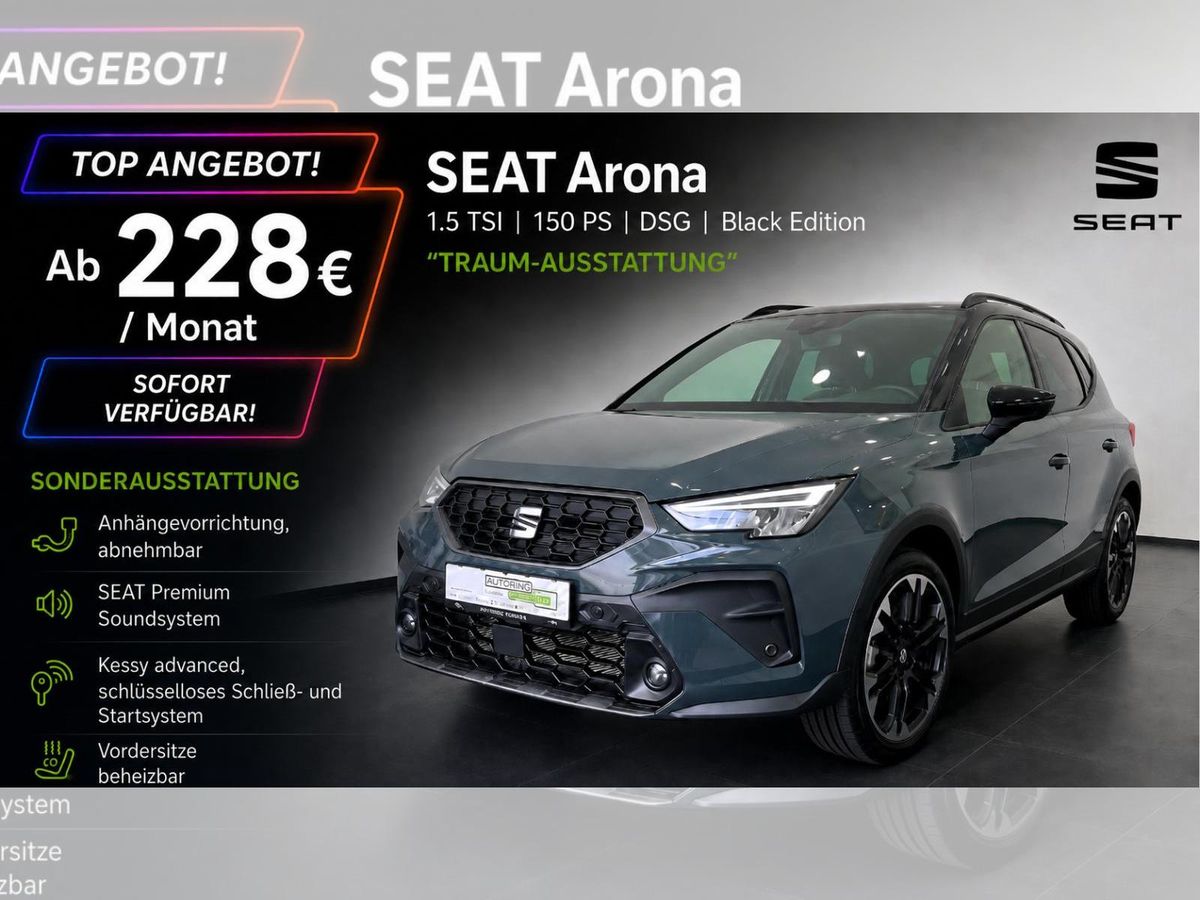 Seat Arona 150 PS DSG FR Black Edition AHK|Navi|Sound|ACC Leasing
